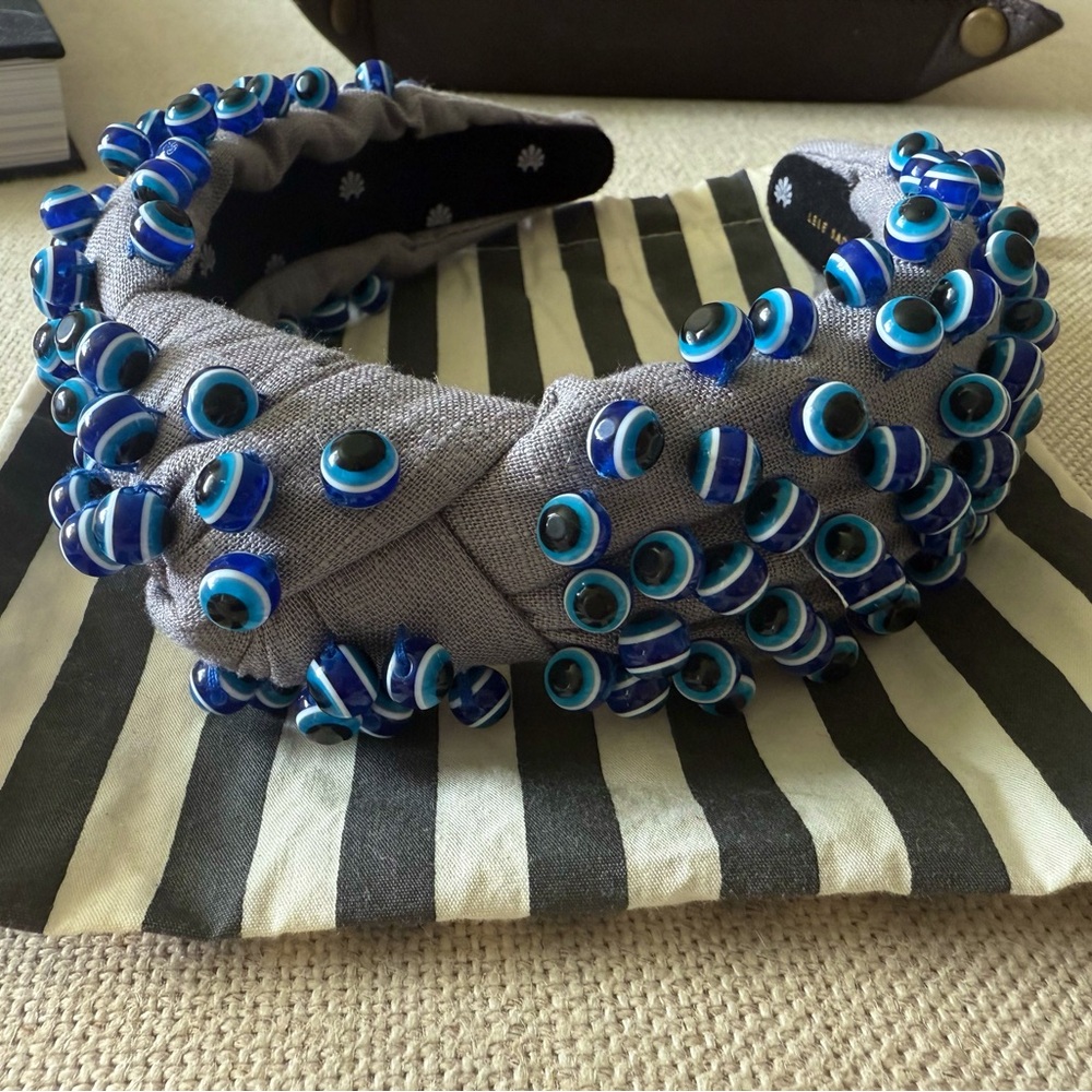 Lele Sadoughi Evil Eye Knit Knotted Headband